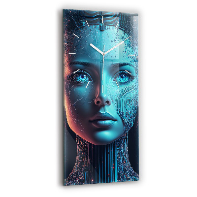 Reloj de cristal vertical Inteligencia artificial - espejomat.es