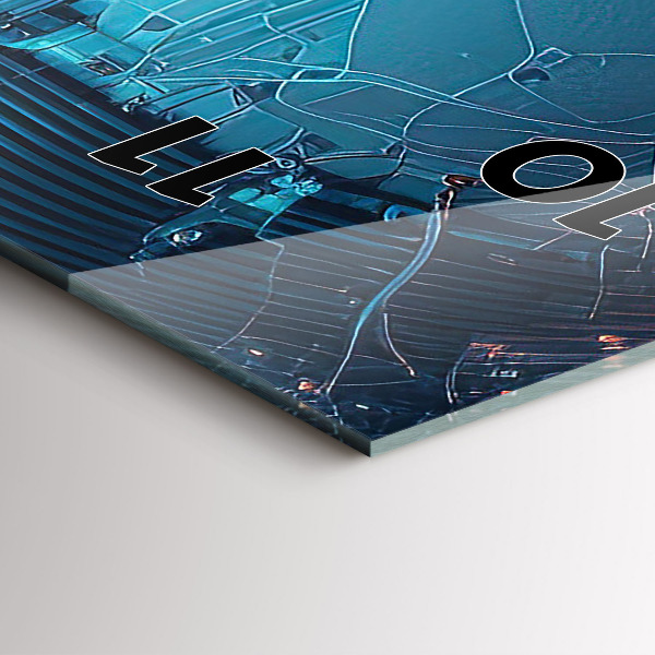 Reloj de cristal vertical Inteligencia artificial - espejomat.es