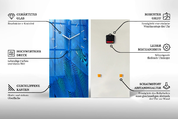 Reloj de cristal vertical Inteligencia artificial - espejomat.es