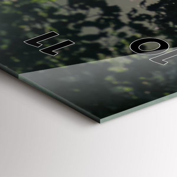 Reloj de vidrio vertical Carretera forestal y rayas de sol - espejomat.es