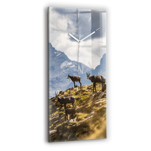 Reloj de vidrio vertical Cabra en el Valle de Aosta - espejomat.es