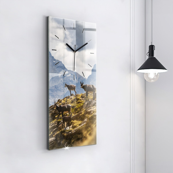 Reloj de vidrio vertical Cabra en el Valle de Aosta - espejomat.es