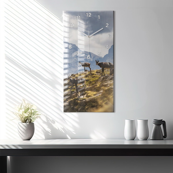 Reloj de vidrio vertical Cabra en el Valle de Aosta - espejomat.es