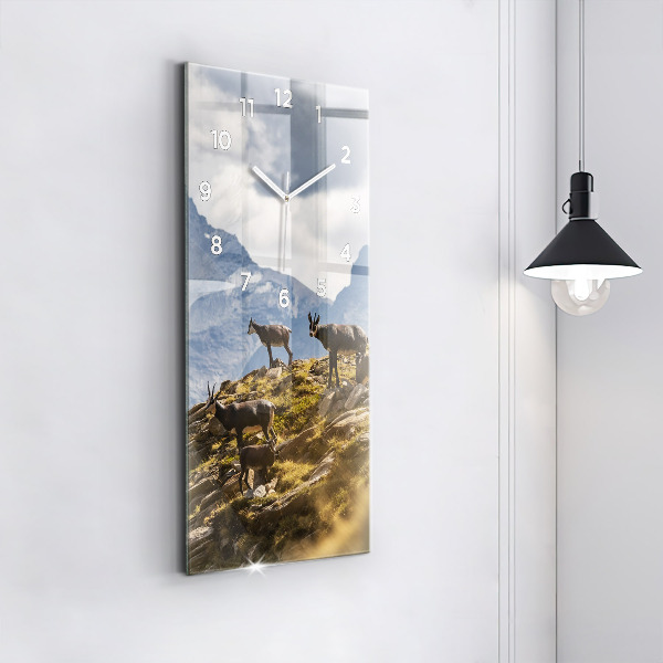 Reloj de vidrio vertical Cabra en el Valle de Aosta - espejomat.es