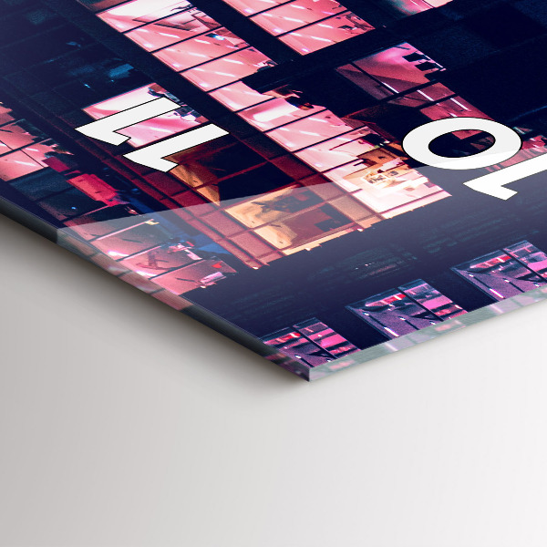 Reloj vertical Varsovia de noche - espejomat.es