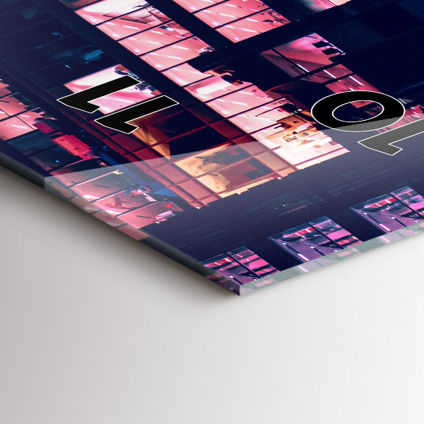 Reloj vertical Varsovia de noche - espejomat.es