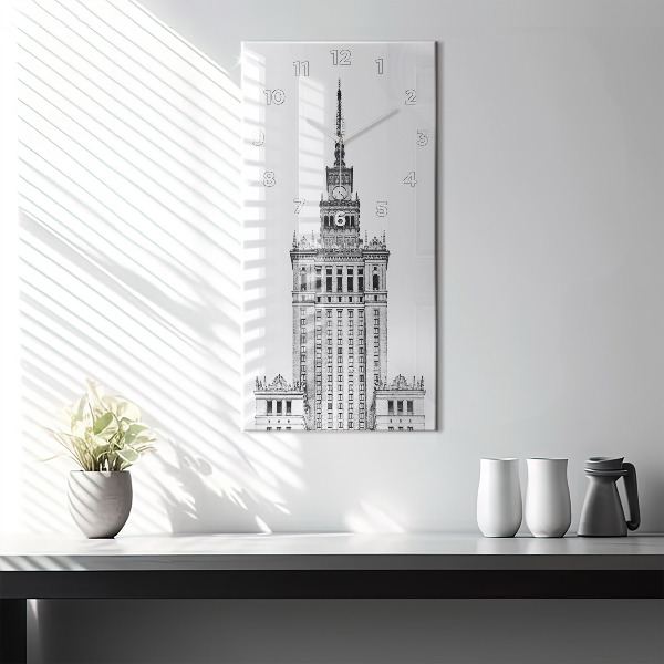 Reloj de cristal vertical Palacio de Cultura y Ciencia - espejomat.es