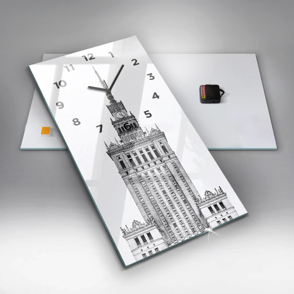 Reloj de cristal vertical Palacio de Cultura y Ciencia - espejomat.es