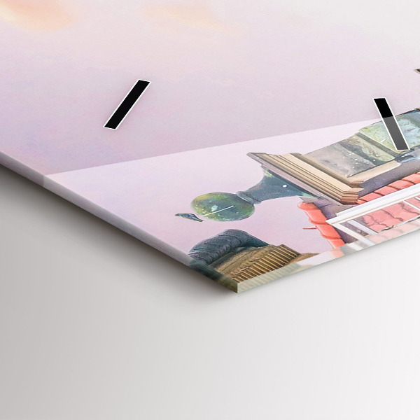 Reloj de cristal vertical Casco antiguo de Varsovia - espejomat.es