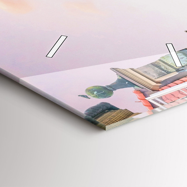 Reloj de cristal vertical Casco antiguo de Varsovia - espejomat.es