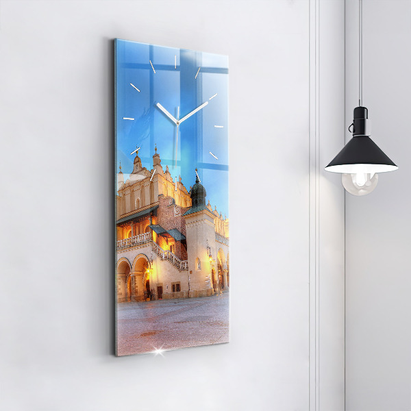 Reloj de cristal vertical Plaza del Mercado Principal en Cracovia - espejomat.es