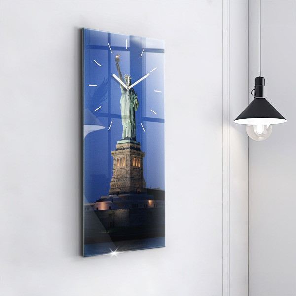 Reloj de vidrio vertical Estatua de la Libertad en Nueva York - espejomat.es