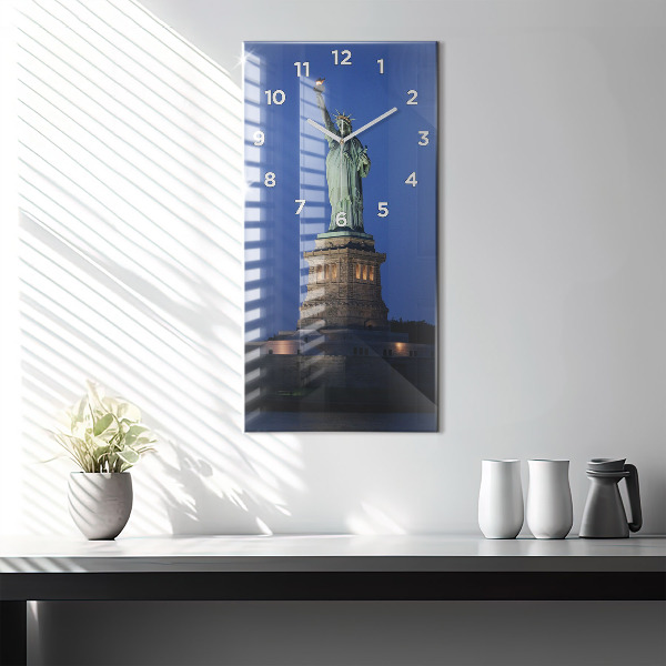 Reloj de vidrio vertical Estatua de la Libertad en Nueva York - espejomat.es