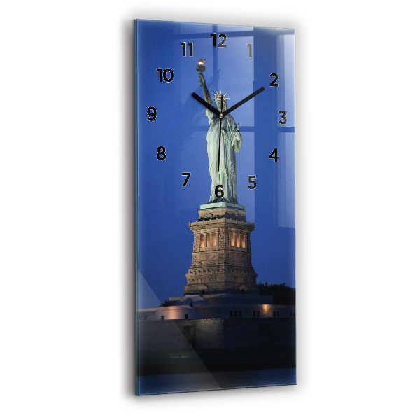 Reloj de vidrio vertical Estatua de la Libertad en Nueva York - espejomat.es