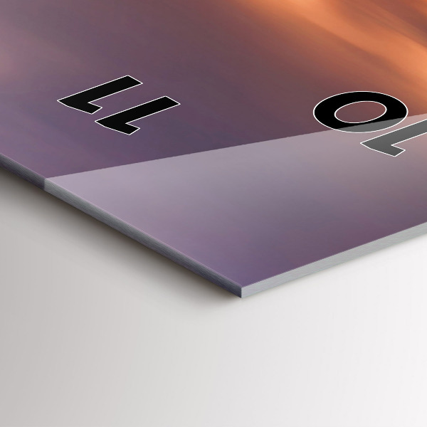 Reloj de vidrio vertical Panorama de la ciudad oeste - espejomat.es