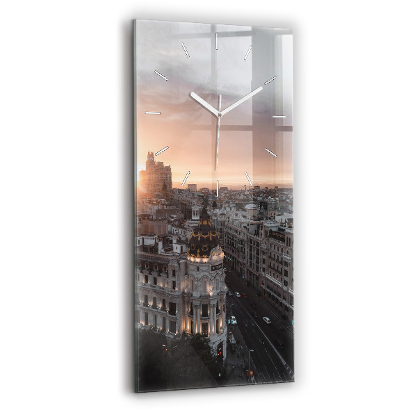 Reloj vertical Ciudades al atardecer - espejomat.es