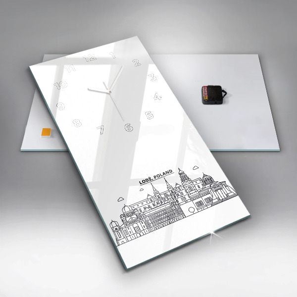 Reloj vertical Łódź arquitectura panorama - espejomat.es