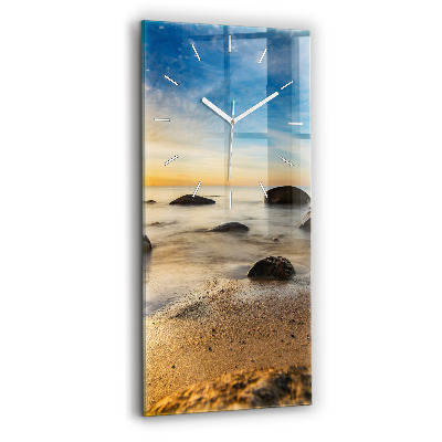 Reloj de cristal vertical Amanecer Mar Báltico - espejomat.es
