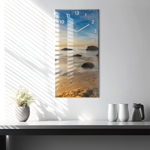 Reloj de cristal vertical Amanecer Mar Báltico - espejomat.es
