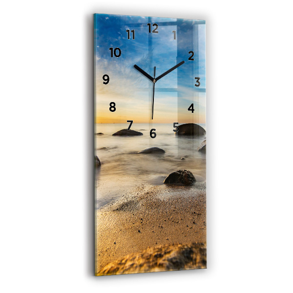 Reloj de cristal vertical Amanecer Mar Báltico - espejomat.es
