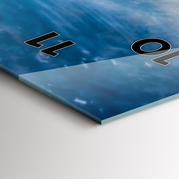 Reloj de cristal vertical Amanecer Mar Báltico - espejomat.es