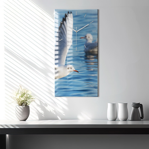 Reloj de cristal vertical Gaviotas en Gdynia - espejomat.es