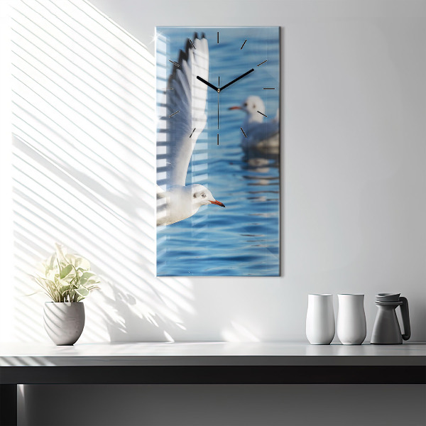Reloj de cristal vertical Gaviotas en Gdynia - espejomat.es