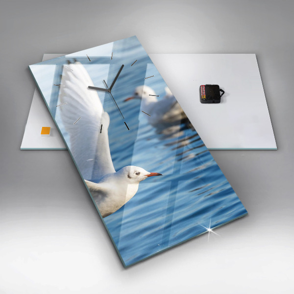 Reloj de cristal vertical Gaviotas en Gdynia - espejomat.es