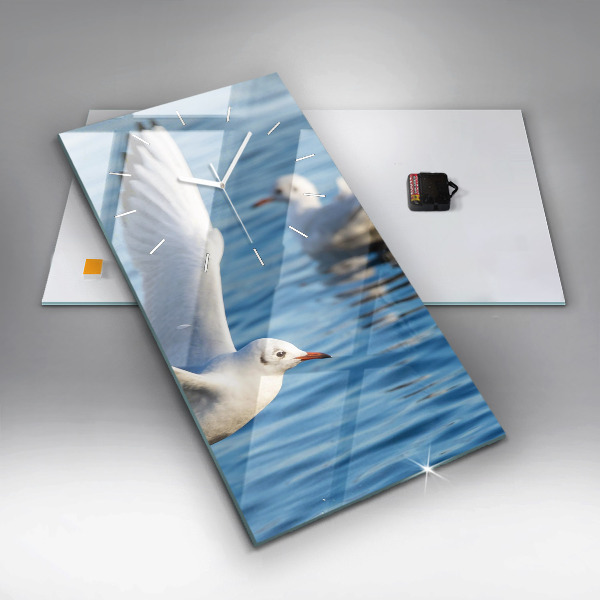 Reloj de cristal vertical Gaviotas en Gdynia - espejomat.es