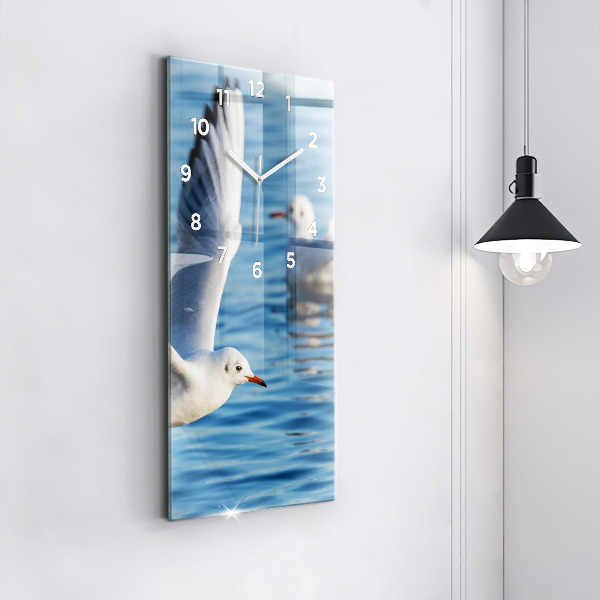 Reloj de cristal vertical Gaviotas en Gdynia - espejomat.es