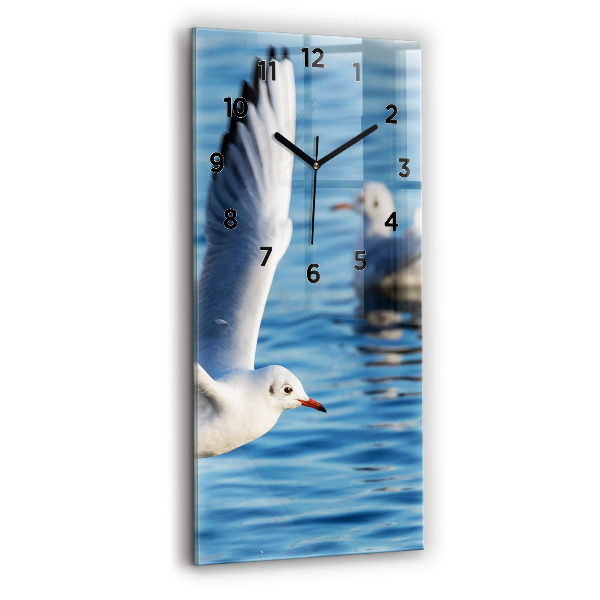 Reloj de cristal vertical Gaviotas en Gdynia - espejomat.es