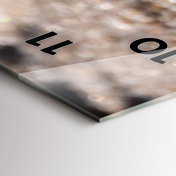 Reloj de vidrio vertical Conchas en la playa - espejomat.es