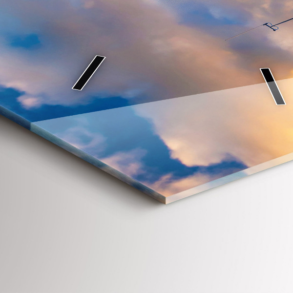 Reloj de vidrio vertical Faro y mar Báltico - espejomat.es