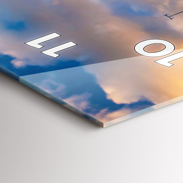 Reloj de vidrio vertical Faro y mar Báltico - espejomat.es