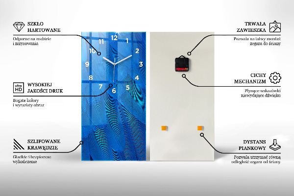 Reloj de vidrio vertical Faro y mar Báltico - espejomat.es