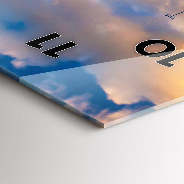 Reloj de vidrio vertical Faro y mar Báltico - espejomat.es