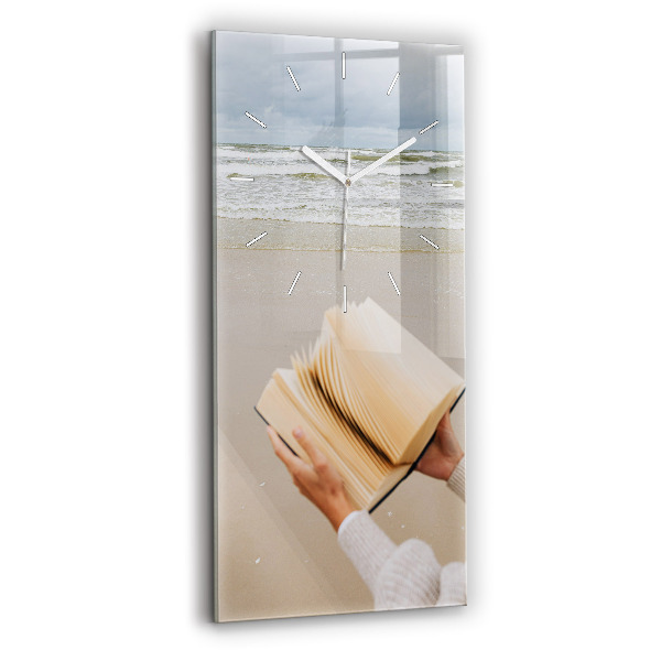 Reloj de cristal vertical Un momento con un libro - espejomat.es