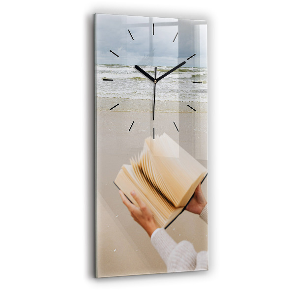 Reloj de cristal vertical Un momento con un libro - espejomat.es