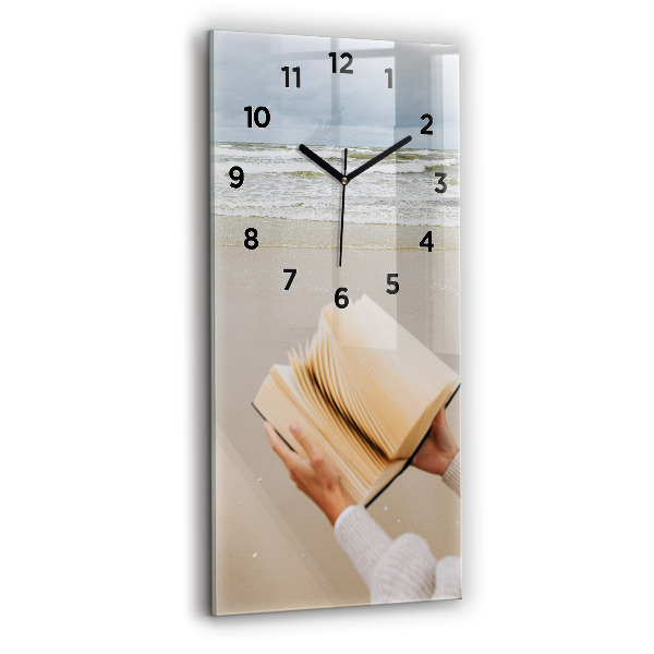 Reloj de cristal vertical Un momento con un libro - espejomat.es