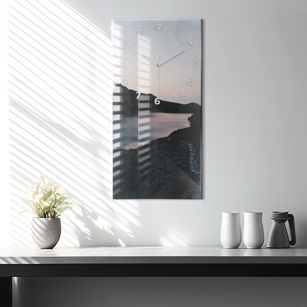 Reloj vertical Lago y montañas - espejomat.es