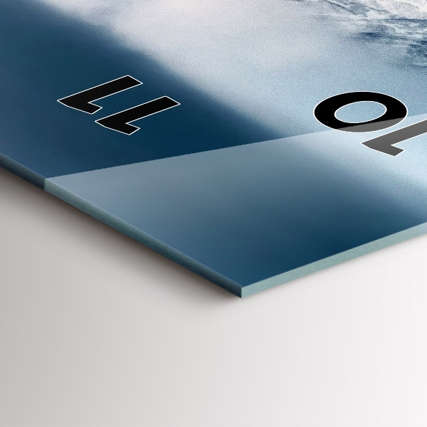 Reloj de vidrio vertical Panorama invernal de los Tatras - espejomat.es