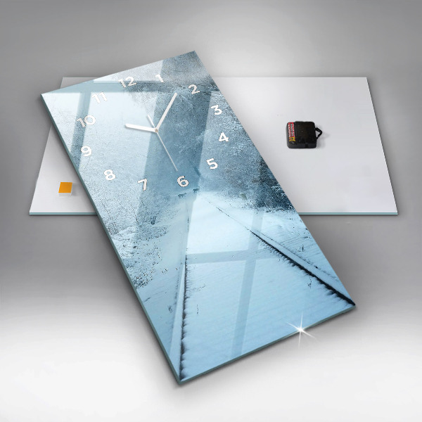 Reloj de cristal vertical Ciervos en las vías - espejomat.es