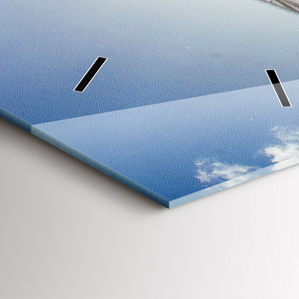 Reloj de cristal vertical Bandera polaca contra el cielo - espejomat.es