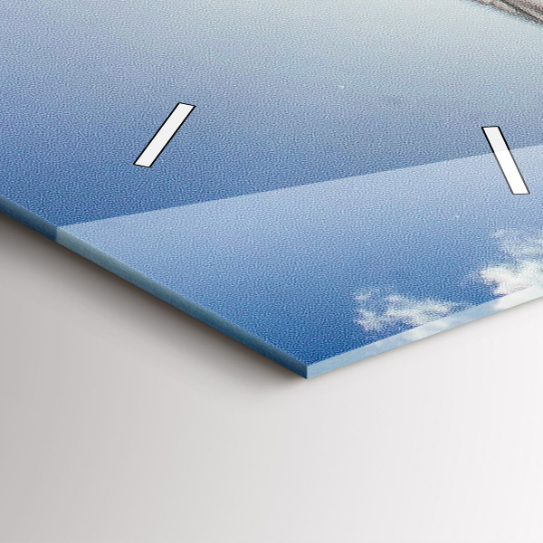 Reloj de cristal vertical Bandera polaca contra el cielo - espejomat.es