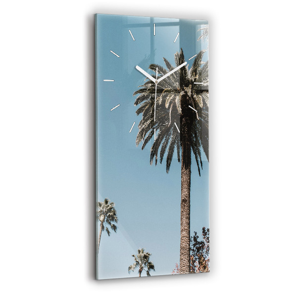 Reloj de cristal vertical Palmeras en Los Ángeles - espejomat.es