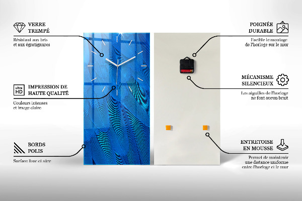 Reloj de cristal vertical Palmeras en Los Ángeles - espejomat.es