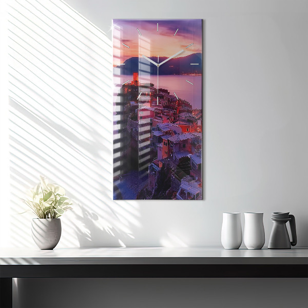 Reloj de cristal vertical Pie de foto - espejomat.es