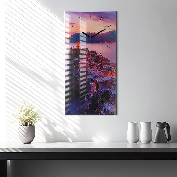 Reloj de cristal vertical Pie de foto - espejomat.es