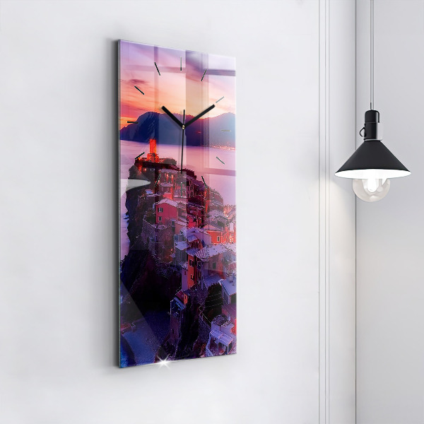 Reloj de cristal vertical Pie de foto - espejomat.es