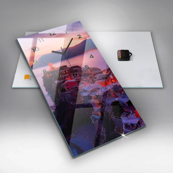 Reloj de cristal vertical Pie de foto - espejomat.es